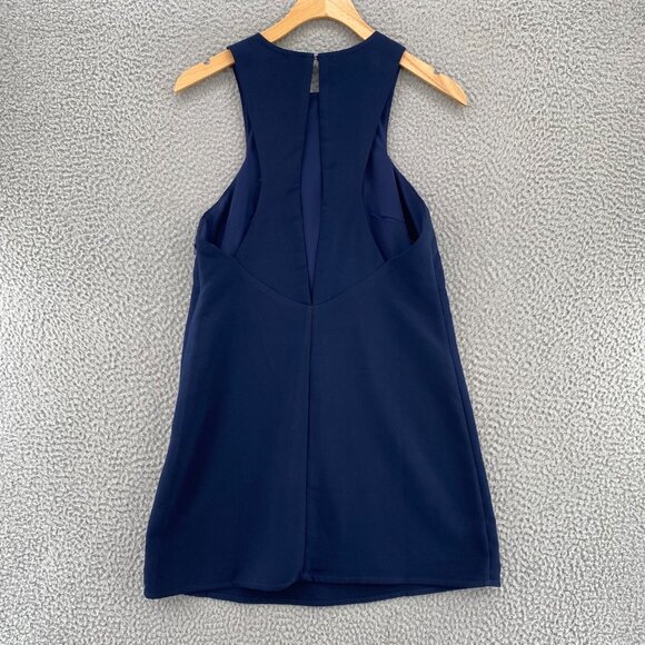 Tobi Dress Women Small Navy Shift Sleeveless Mini Stretch Party Event Minimalist - Picture 3 of 10